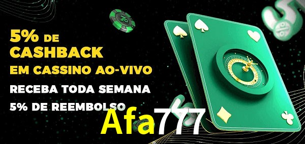 Promoções do cassino ao Vivo Afa777